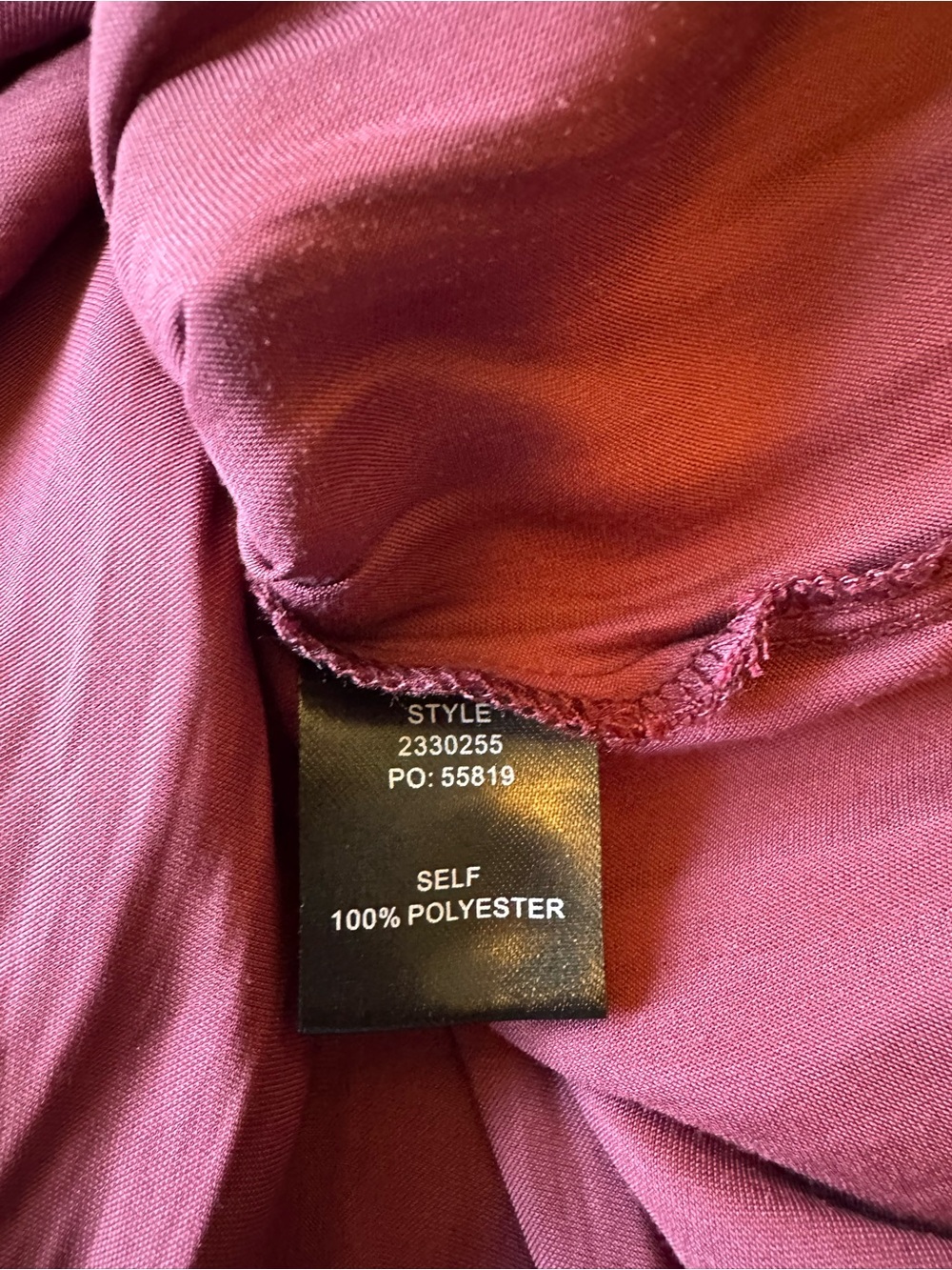 Current Air Burgundy Smocked Neck Silk Feel Tie Collar Blouse size large - Picture 9 of 9